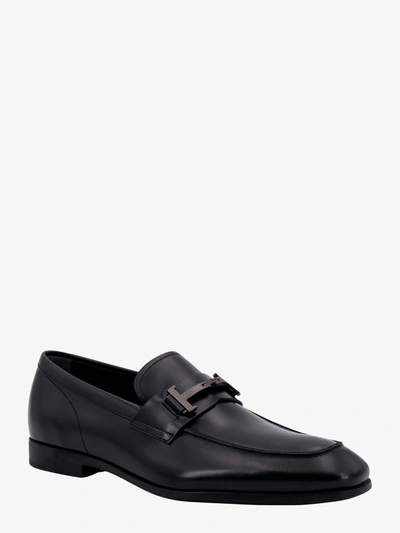 Shop Tod's Man Double T Time Man Black Loafers