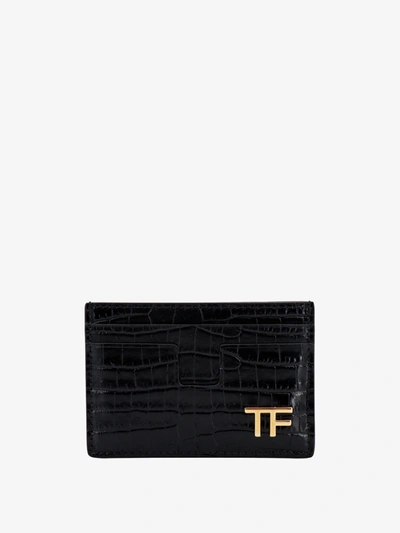 Shop Tom Ford Man Card Holder Man Black Wallets