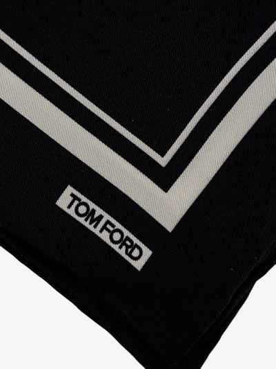 Shop Tom Ford Man Foulard Man Black Scarves