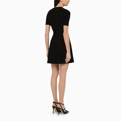 Shop Valentino Black Short Dress With Toile Iconographe Motif Women