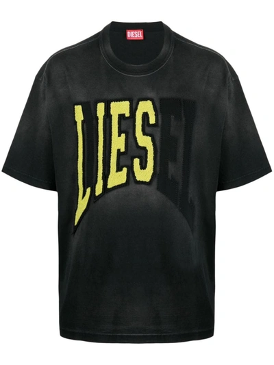 Shop Diesel T-shirts And Polos In Black
