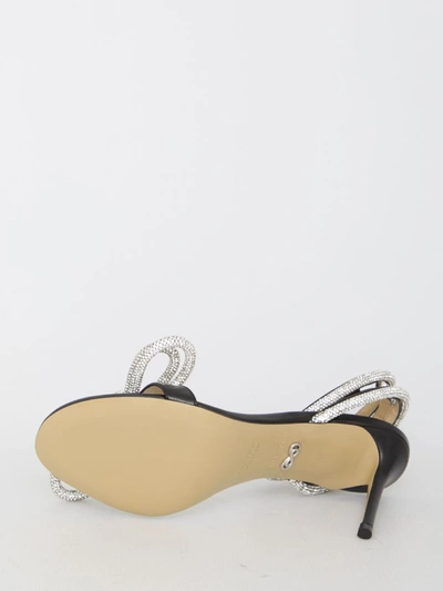 Shop Mach & Mach Double Bow Sandals In Black