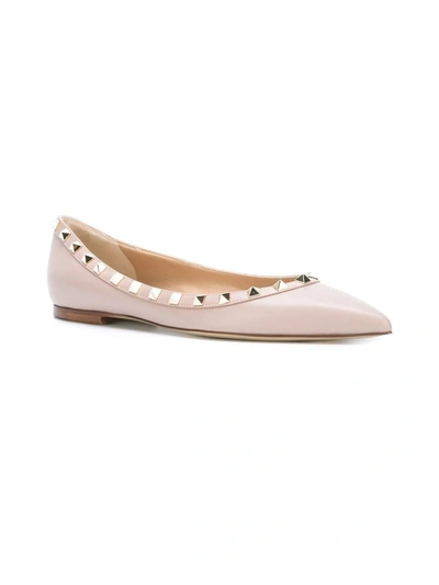 Shop Valentino Garavani Flat Shoes In Pink