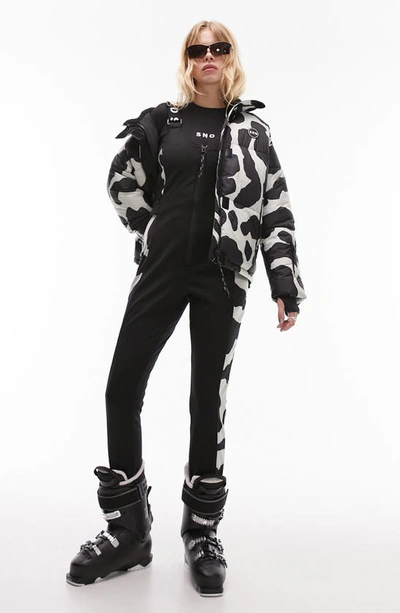 Shop Topshop Skinny Ski Jumpsuit In Black Multi