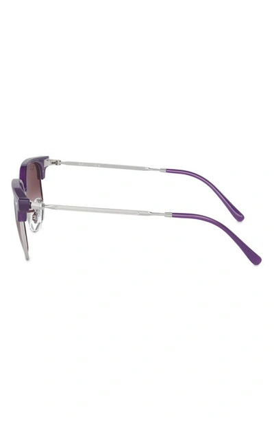 Ray Ban Ray-ban Kids' Junior New Clubmaster Gradient Polarized 47mm Irregular Sunglasses In Violet