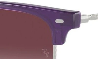 Ray Ban Ray-ban Kids' Junior New Clubmaster Gradient Polarized 47mm Irregular Sunglasses In Violet