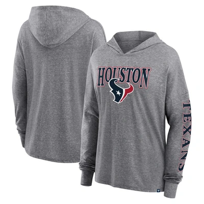 Shop Fanatics Branded Heather Gray Houston Texans Classic Outline Pullover Hoodie