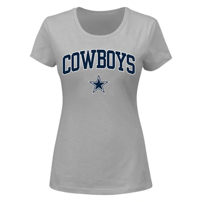 Shop Fanatics Branded Gray Dallas Cowboys Plus Size Arch Over Logo T-shirt