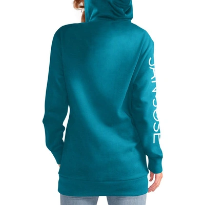 Shop G-iii 4her By Carl Banks Teal San Jose Sharks Overtime Pullover Hoodie