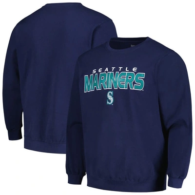 Shop Stitches Navy Seattle Mariners Pullover Sweatshirt