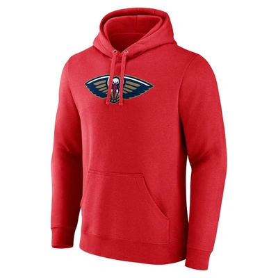 Shop Fanatics Branded  Red New Orleans Pelicans Primary Logo Pullover Hoodie