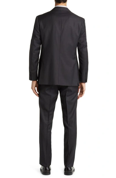 Canali Kei Trim Fit Plaid Wool Suit In Charcoal