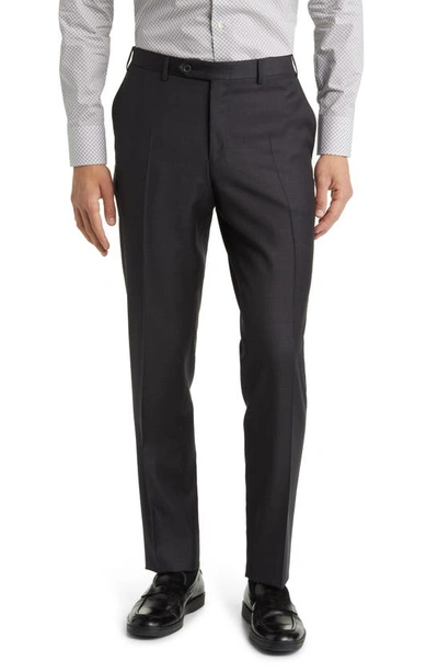 Shop Canali Kei Trim Fit Plaid Wool Suit In Charcoal