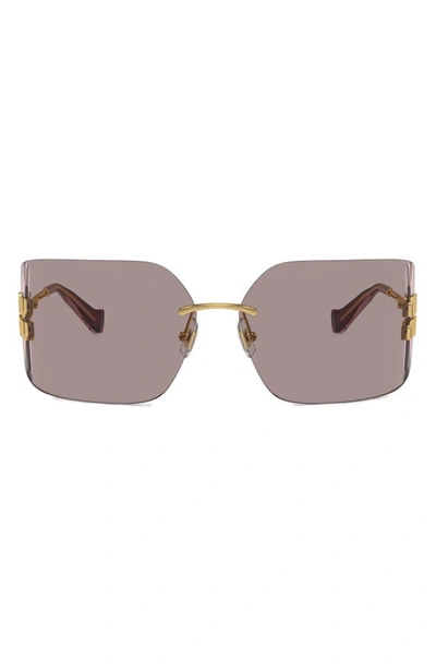 Shop Miu Miu 80mm Oversize Irregular Sunglasses In Gold