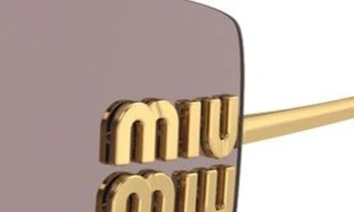 Shop Miu Miu 80mm Oversize Irregular Sunglasses In Gold