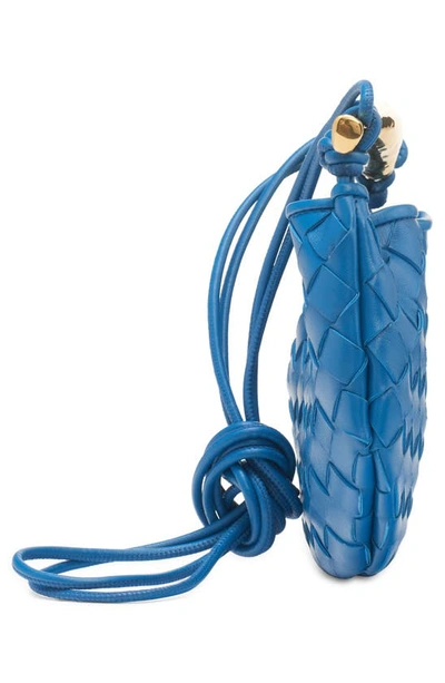 Bottega Veneta Sardine Mini Shoulder Bag In Deep Pacific/ Brass