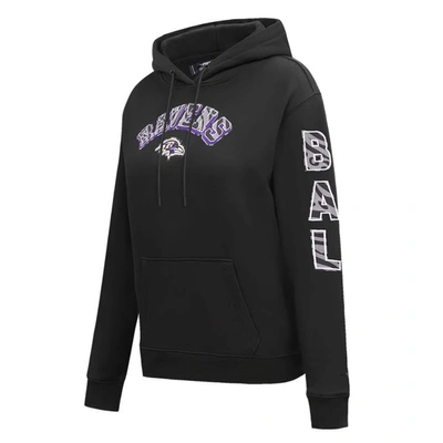 Shop Pro Standard Black Baltimore Ravens Animal Print Fleece Pullover Hoodie