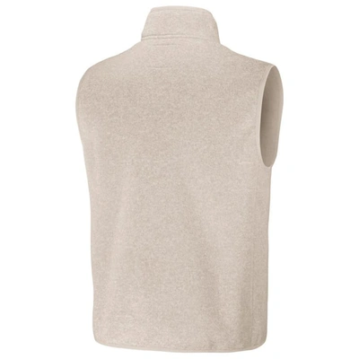 Shop Nfl X Darius Rucker Collection By Fanatics  Oatmeal Las Vegas Raiders Full-zip Sweater Vest