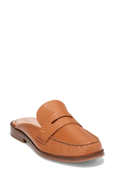 Shop Cole Haan Lux Pinch Penny Loafer Mule In Pecan Ltr