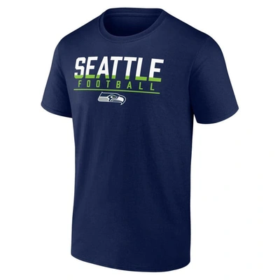 Shop Fanatics Branded Neon Green/college Navy Seattle Seahawks Two-pack T-shirt Combo Set