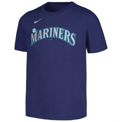 Shop Nike Youth  Cal Raleigh Navy Seattle Mariners Player Name & Number T-shirt