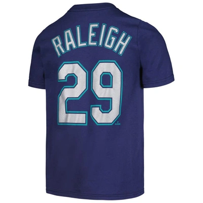 Shop Nike Youth  Cal Raleigh Navy Seattle Mariners Player Name & Number T-shirt