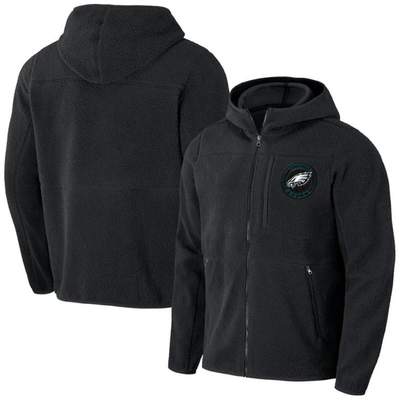 Shop Nfl X Darius Rucker Collection By Fanatics  Black Philadelphia Eagles Sherpa Full-zip Hoodie