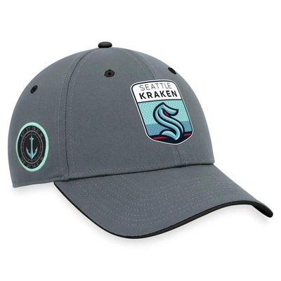 Shop Fanatics Branded  Gray Seattle Kraken Authentic Pro Home Ice Flex Hat