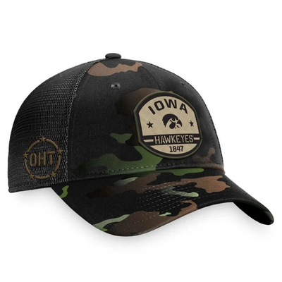Shop Top Of The World Black Iowa Hawkeyes Oht Delegate Trucker Adjustable Hat
