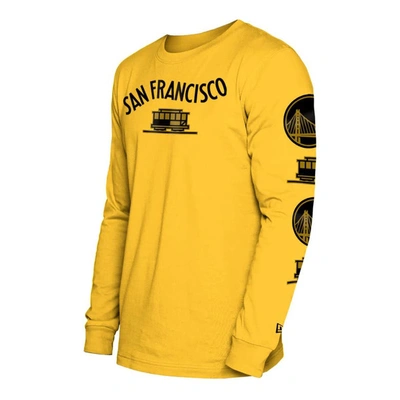 Shop New Era Yellow Golden State Warriors 2023/24 City Edition Long Sleeve T-shirt