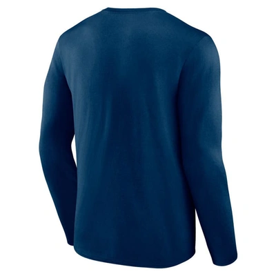 Shop Fanatics Branded Navy Chicago Bears Big & Tall Wordmark Long Sleeve T-shirt