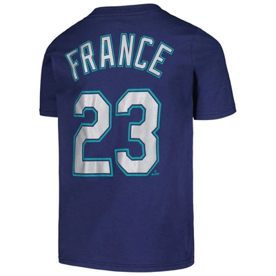 Shop Nike Youth  Ty France Navy Seattle Mariners Player Name & Number T-shirt