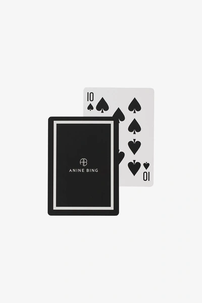 Shop Anine Bing Ab Playing Cards In Black