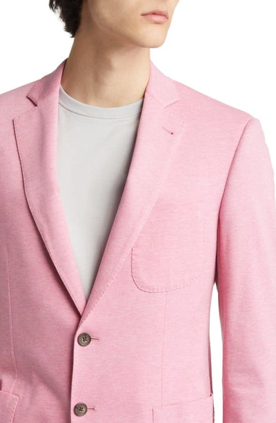 Shop Alton Lane Waverly Patch Pocket Piqué Cotton Blazer In Pink Melange