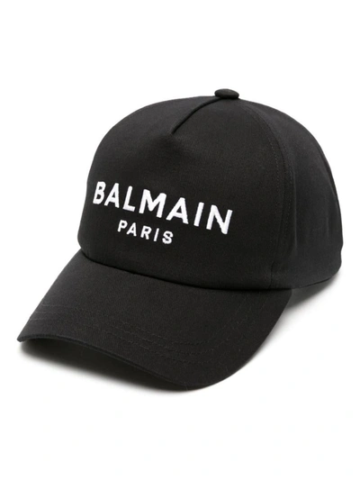 Shop Balmain Hats In Black