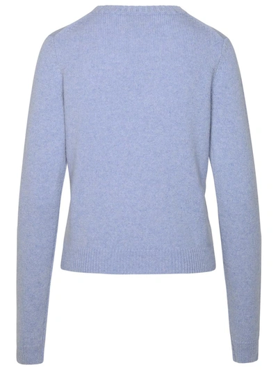 Shop Khaite 'diletta' Light Blue Cashmere Sweater