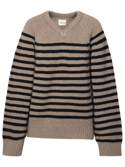 Shop Khaite 'nalani' Brown Cashmere Sweater In Beige