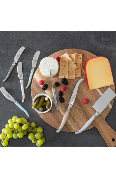 French Home Laguiole Cheese Knife & Spreader Set With Board In Pearlized Multicolor