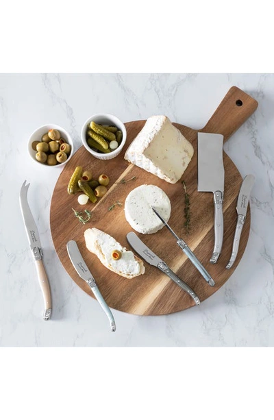 French Home Laguiole Cheese Knife & Spreader Set With Board In Pearlized Multicolor