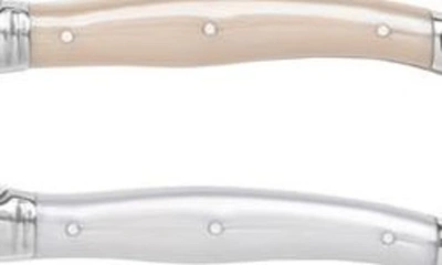 French Home Laguiole Cheese Knife & Spreader Set With Board In Pearlized Multicolor