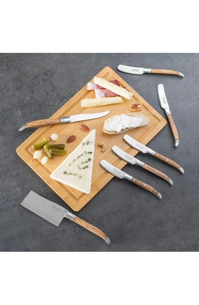 French Home Laguiole Cheese Board & Tools Set In Wood/ Brown