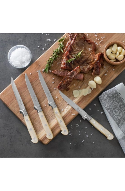 French Home Au Nain Prince Gastronome 4-piece Steak Knife Set In Champagne