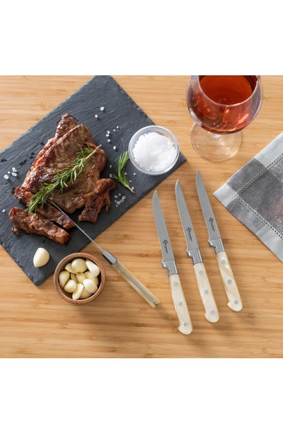 French Home Au Nain Prince Gastronome 4-piece Steak Knife Set In Champagne