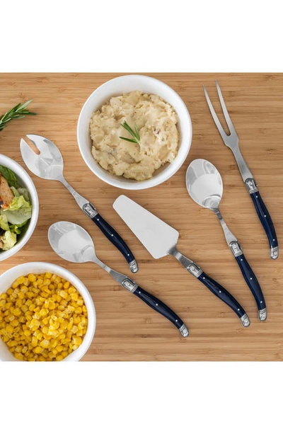 French Home Laguiole Hostess 5-piece Serving Set In Navy