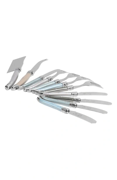 French Home Laguiole 11-piece Cheese Flatware Set In Pearlized Multicolor