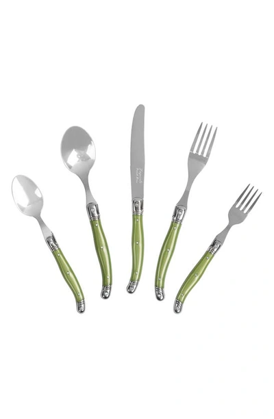 French Home Laguiole 20-piece Flatware Set In Spring Green