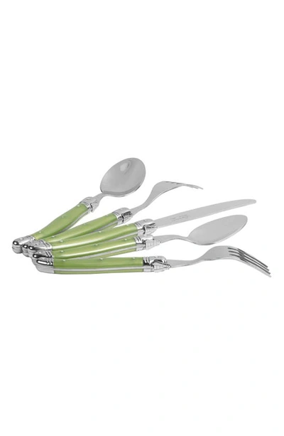 Shop French Home Laguiole 20-piece Flatware Set In Spring Green