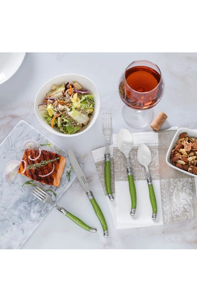 French Home Laguiole 20-piece Flatware Set In Spring Green