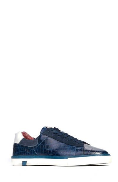 Shop Carlos Santana Walker Reptile Embossed Sneaker In Navy