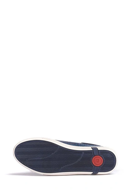 Carlos Santana Walker Reptile Embossed Sneaker In Navy